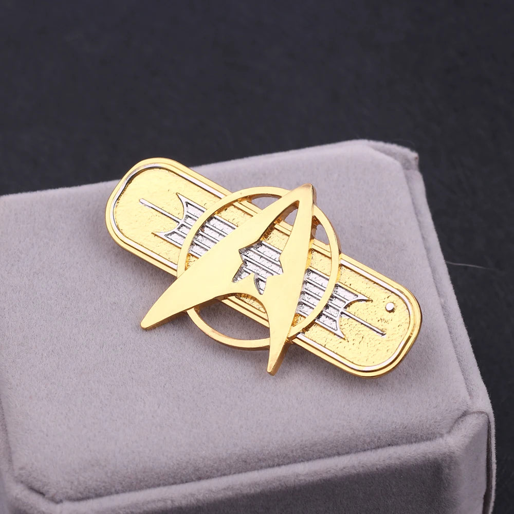 Classic Star Trek Button Brooch — Starfleet Logo Metal Badge, Creative Lapel Pin for Shirts, Backpacks & Jewelry Accessories