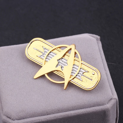 Classic Star Trek Button Brooch — Starfleet Logo Metal Badge, Creative Lapel Pin for Shirts, Backpacks & Jewelry Accessories