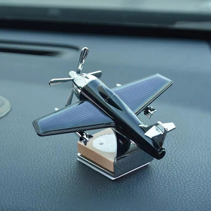 Car Interior Solar Airplane Model – Center Console Decoration & Air Freshener Accessory