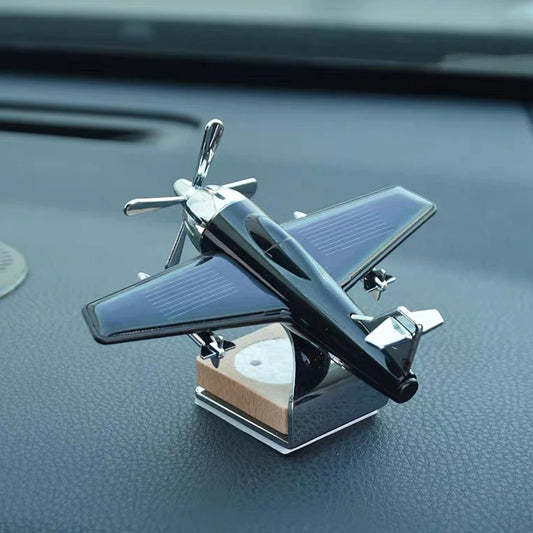 Car Interior Solar Airplane Model – Center Console Decoration & Air Freshener Accessory