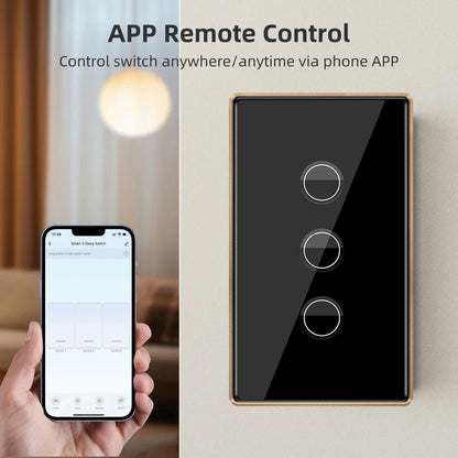 Tuya ZigBee Smart Touch Light Switch (1/2/3/4 Gang) – Aluminum Alloy Wall Switch with Neutral Wire, Smart Life App, Alexa & Google Home Control