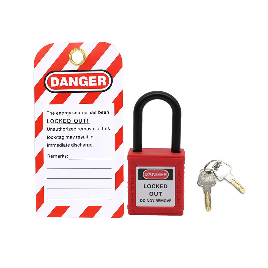 Industrial Safety Padlock – 38mm Nylon Shackle LOTO Lockout for Personal Power & Engineering Use