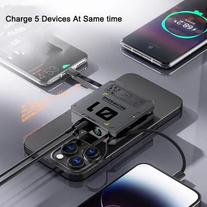 10000mAh Magnetic Wireless Power Bank - 22.5W Fast Charging, Portable Mini External Battery Charger with Cable for Xiaomi
