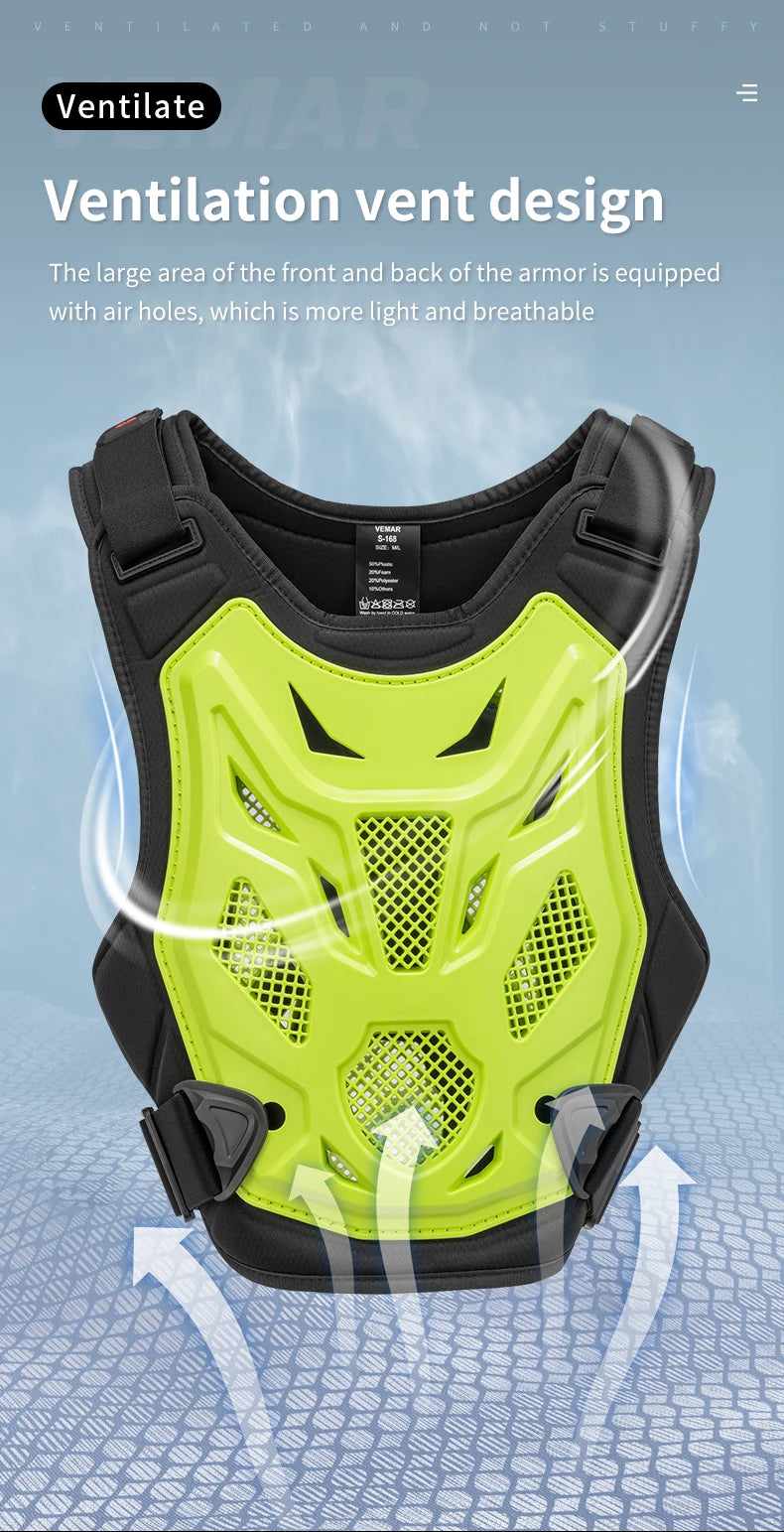 Motorcycle Motocross Racing Vest – Adult Off-Road Armor Chest Protector for Dirt Bike Safety