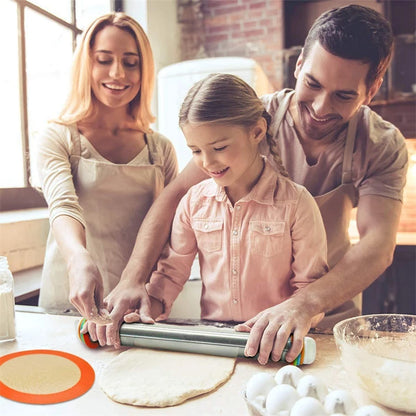 LMETJMA Round Silicone Baking Mats – Non-Stick, Food-Grade & Reusable for Macarons, Cookies & Oven Use