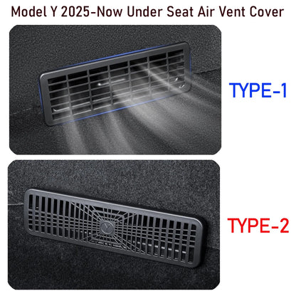 Tesla Model 3 and Model Y Juniper Under-Seat Vent Cover – Rear Air Conditioning Outlet Protector Grill (2025–2026)
