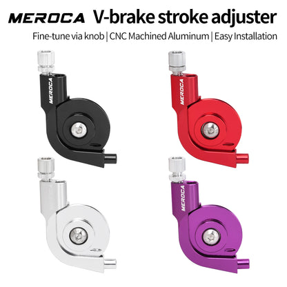 MEROCA Bicycle V Brake Stroke Converter - CNC Aluminum Micro Adjuster for Road & Folding Bikes