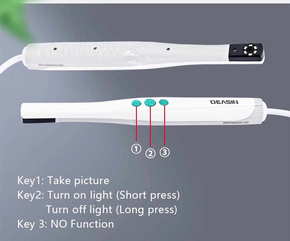 DEASIN USB HD Oral Camera – Digital Intraoral Viewer with 6 LED Lights for Dental Examination