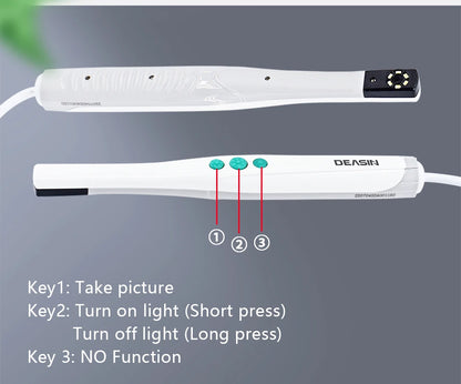 DEASIN USB HD Oral Camera – Digital Intraoral Viewer with 6 LED Lights for Dental Examination