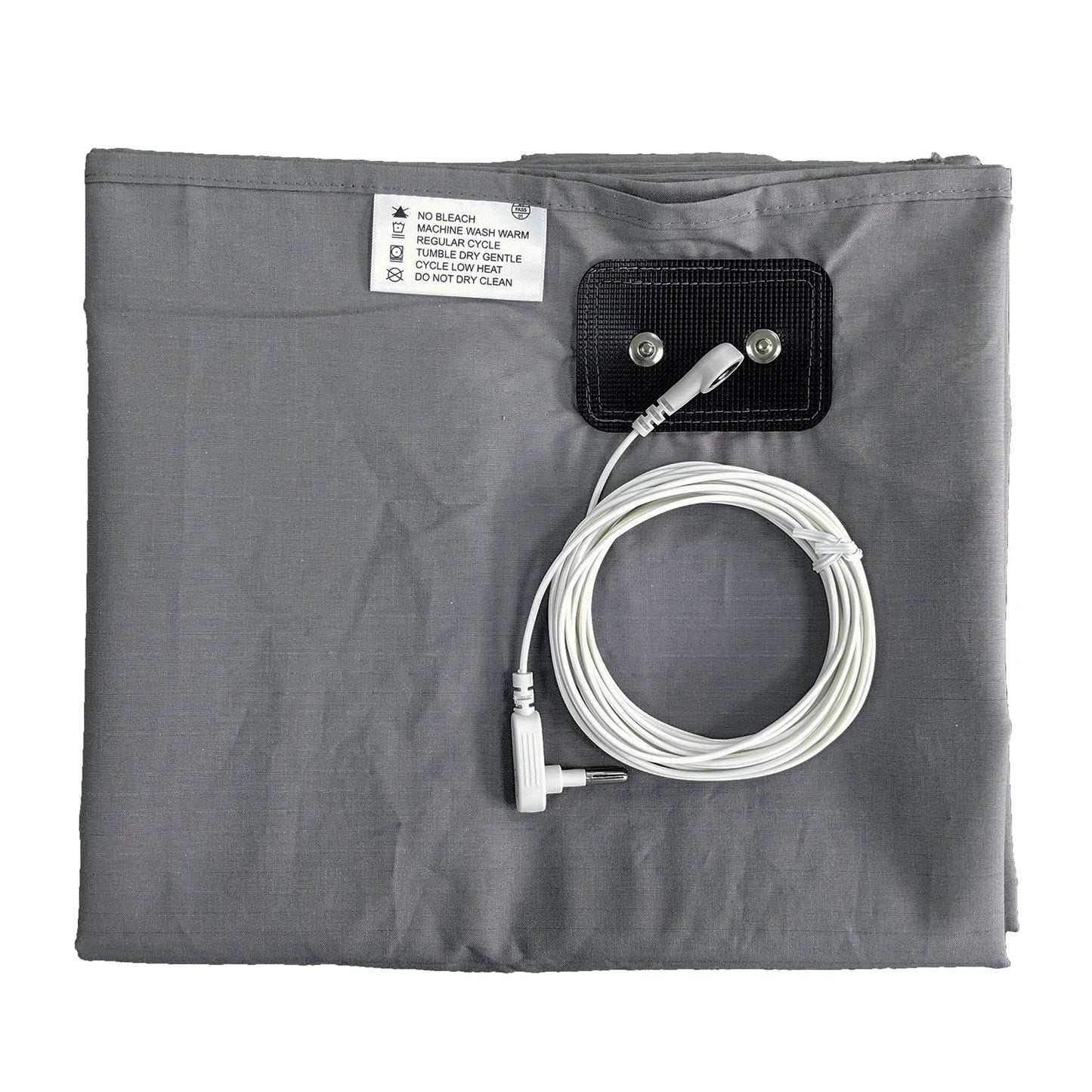 10% Silver Fiber Flat Bedsheet with Earthing Cord – Conductive Antistatic Health Protection & Stress Relief Sheet