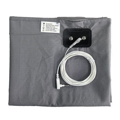 10% Silver Fiber Flat Bedsheet with Earthing Cord – Conductive Antistatic Health Protection & Stress Relief Sheet