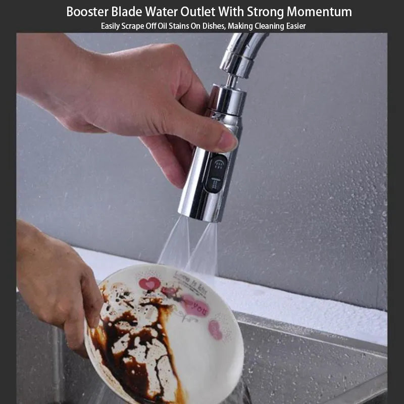 360° Universal Rotation Faucet Extender with Splash-Proof Aerator - 3 Modes Kitchen Sink Accessory + Universal Adapter