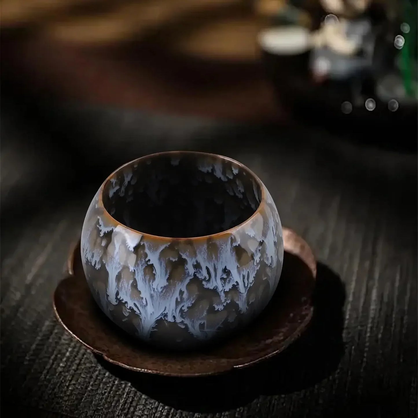 Chinese Ceramic Kung Fu Tea Set – 5 Piece Teacup Set with Gift Box, Perfect for Daily Home Drinking