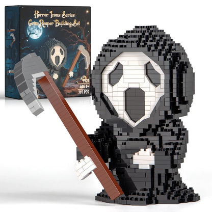 Tiny Particle Building Blocks – Halloween Cartoon Puzzle Toys with Magic Night Death Clown Characters
