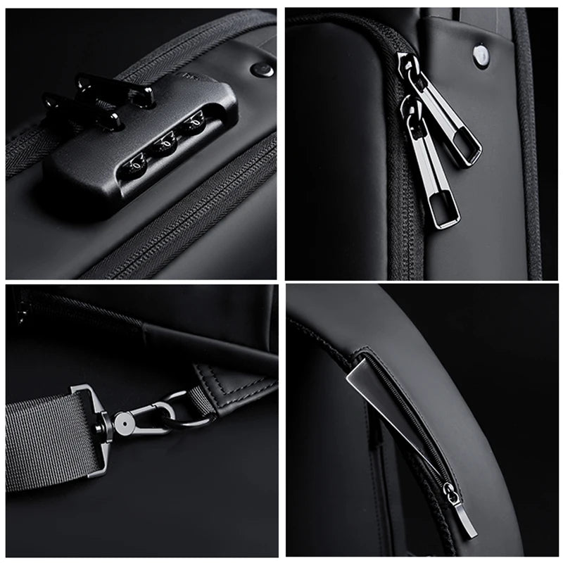 Anti-theft USB Shoulder Bag: Men's Multifunction Crossbody Travel Sling - Secure Messenger Pack for Male Adventure