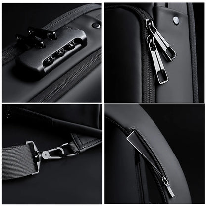 Anti-theft USB Shoulder Bag: Men's Multifunction Crossbody Travel Sling - Secure Messenger Pack for Male Adventure