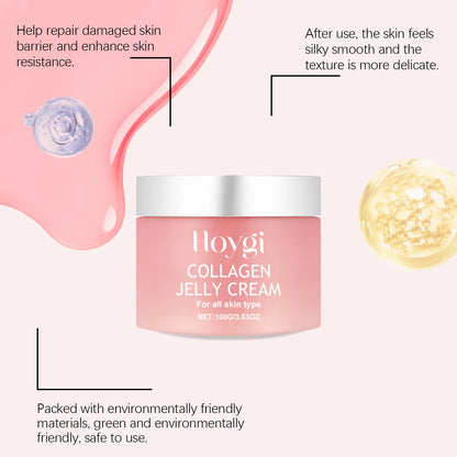 100g Collagen Jelly Cream – Anti-Aging, Anti-Wrinkle, Hydrating, and Skin Tightening Moisturizer for Soft, Firm Skin