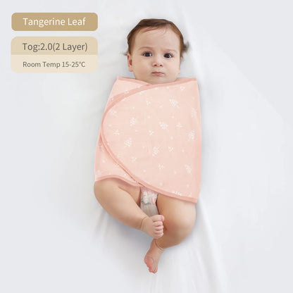 Bilayer Baby Swaddle Wrap Blanket - Soft Thin Cotton Newborn Anti-Startle Sleep & Changing Cover
