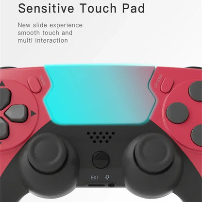GAMINJA Wireless Bluetooth Controller Gamepad - Double Vibration, 6-Axis Joypad, Touchpad, Microphone and Earphone Port for PS4, PS3, PC