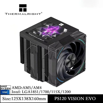 Thermalright Phantom Spirit Digital 120 EVO/SNOW CPU Air Cooler – AGHP Gen5.0 7 Heat Pipe Dual Tower High Performance Radiator with Dual TL-K12 Fans for Intel & AMD Sockets