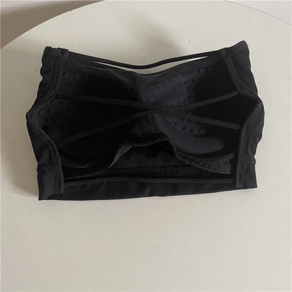 Seamless Ice Silk Tube Top – Strapless Push-Up Bralette for Women, Solid Color Wrap Chest Lingerie