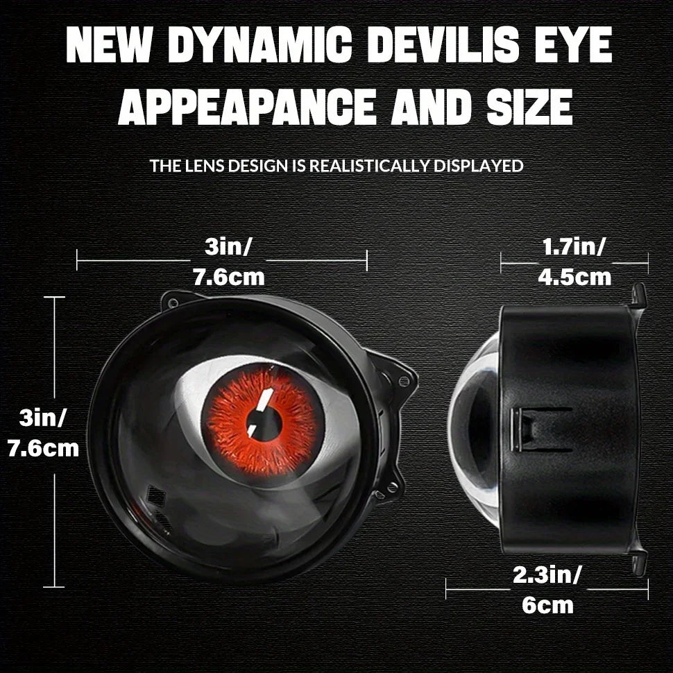 Dynamic Big Eye LED Fog Lights - 6-Mode Adjustable Color Car Lights for Universal Vehicle Models