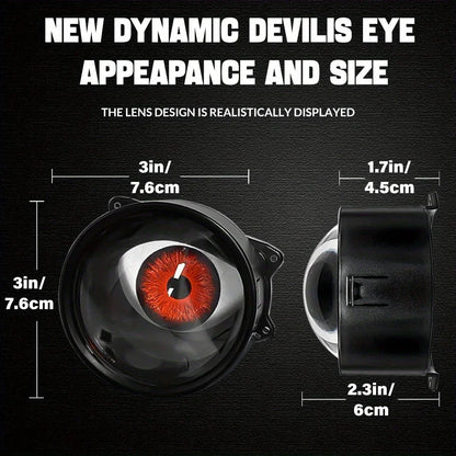 Dynamic Big Eye LED Fog Lights - 6-Mode Adjustable Color Car Lights for Universal Vehicle Models