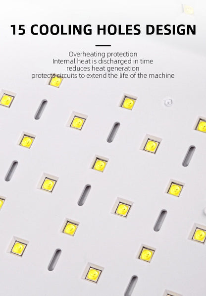 300W High-Power Nail Dryer Lamp with Hand Pillow – 63 LED UV Lamp for Press-On Nails & Gel Curing Machine