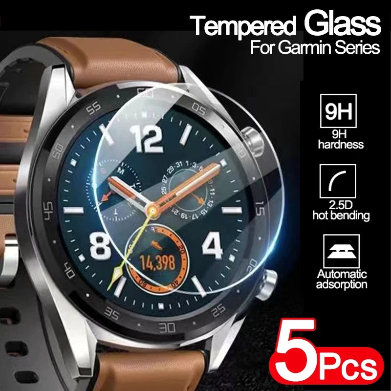 Tempered Glass Screen Protector for Garmin Fenix 8 7 6 Series – HD Sapphire Film for 43mm, 47mm, 51mm Smartwatch