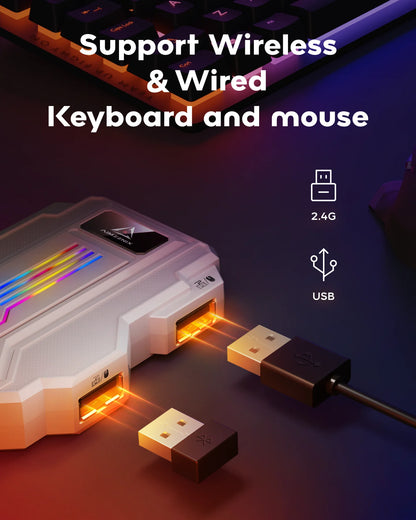Aimzenix STRIKER PRO AX300 K&M Game Adapter – Multi-Platform Support for PS4, PS3, Xbox, Nintendo Switch with 3.5mm Headphones