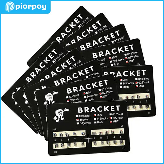 PIORPOY 20PCS Orthodontic Brackets - Mini Roth/MBT 022 Dental Braces Hooks & Treatment Materials