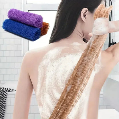 Double-Sided Exfoliating Net Sponge - Mesh Bath Scrub Washcloth & Body Shower Loofah for Deep Cleansing and Dead Skin Removal