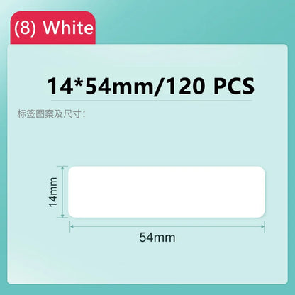 Niimbot D11/D101/D110 Mini Portable Thermal Label Printer – White Waterproof Anti-Oil Sticker Paper, No-Glue Bluetooth Sticker Printer