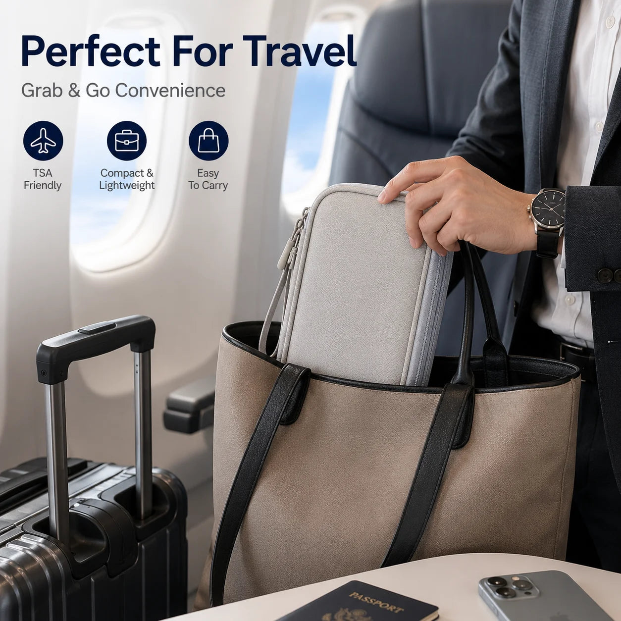 Travel Tech Organizer Bag - Portable Cable, Charger, Power Bank & SSD Storage Case for Electronics Accessories