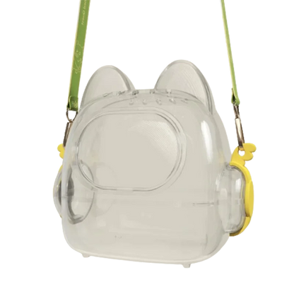 17cm Labubu Doll Storage Bag — Cute Transparent Cotton Crossbody Bag for Toy Display & Mini Sofa Accessories