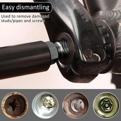 10-Piece Screw Extractor Kit - Alloy Steel Damaged Screw Remover Drill Bits & Bolt Stud Removal Set