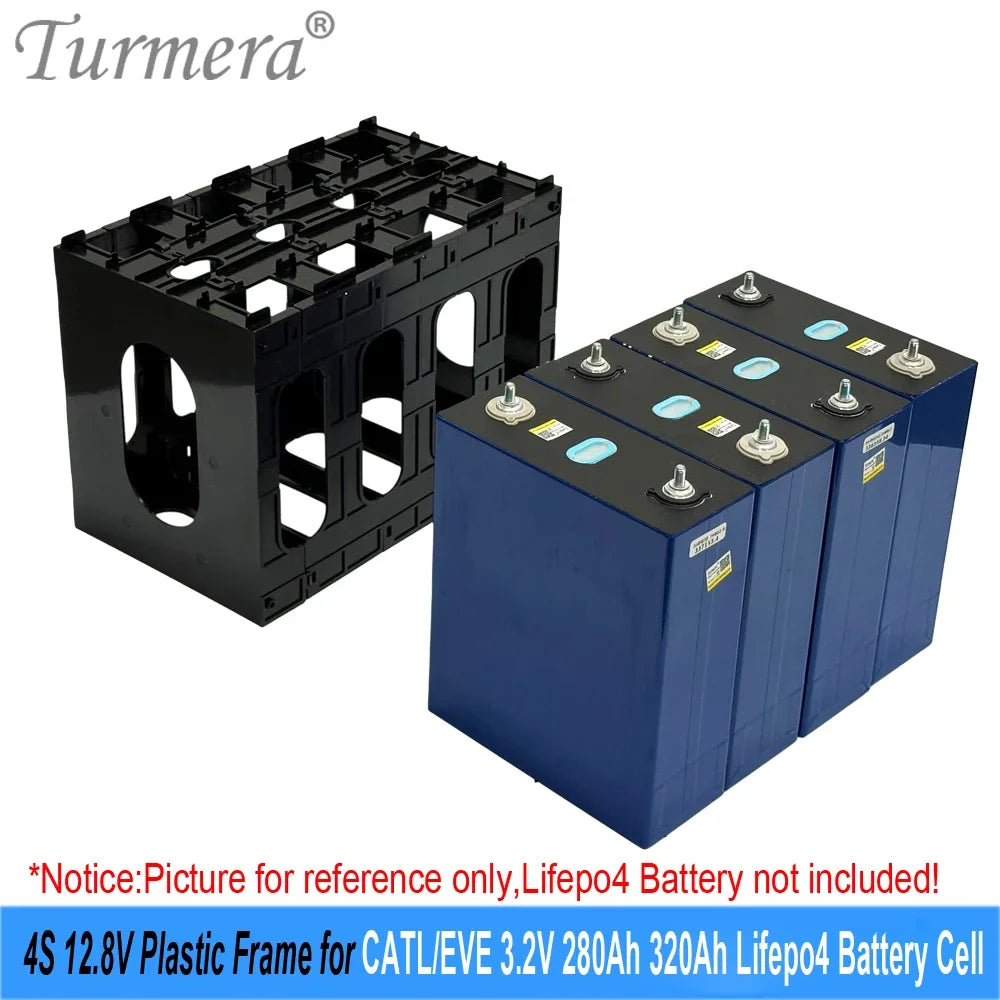 12V LiFePO4 Battery Cell Holder Frame - Flame-Retardant ABS/PC Case for CATL & EVE 105Ah–320Ah Cells