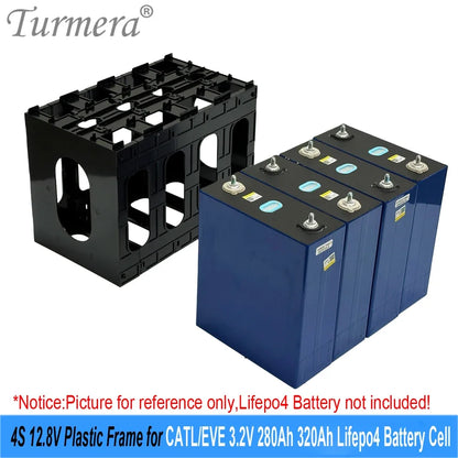 12V LiFePO4 Battery Cell Holder Frame - Flame-Retardant ABS/PC Case for CATL & EVE 105Ah–320Ah Cells