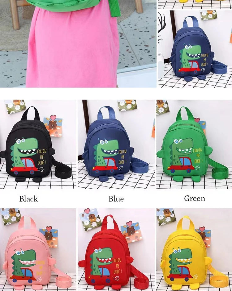 Cute Cartoon Dinosaur Kids Backpack – Anti-Lost Toddler School Bag for Kindergarten & Preschool