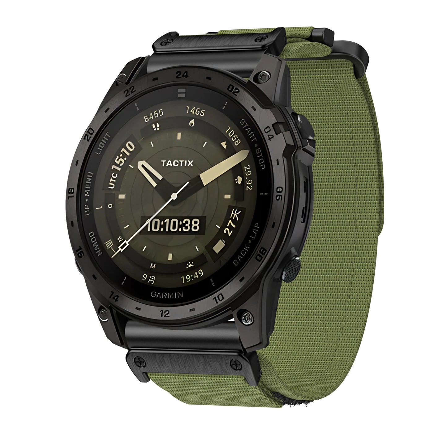 Rugged Nylon Quick Fit Watch Band — Compatible with Garmin Fenix E 8/7X/7/6/6X/5/5X/3HR