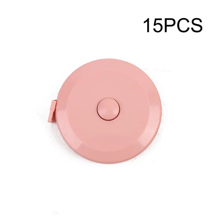 Portable 1.5m Soft Tape Measure – Mini Student Sewing Measuring Tool (1PC/15PCS) for Clothes, Fabric & DIY Use