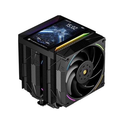 Thermalright Peerless Assassin 120 VISION MAX CPU Air Cooler – AGHP 5.0 6x6mm Heat Pipes 5-inch Display High Performance Radiator for Intel LGA1851/1700 & AMD AM5