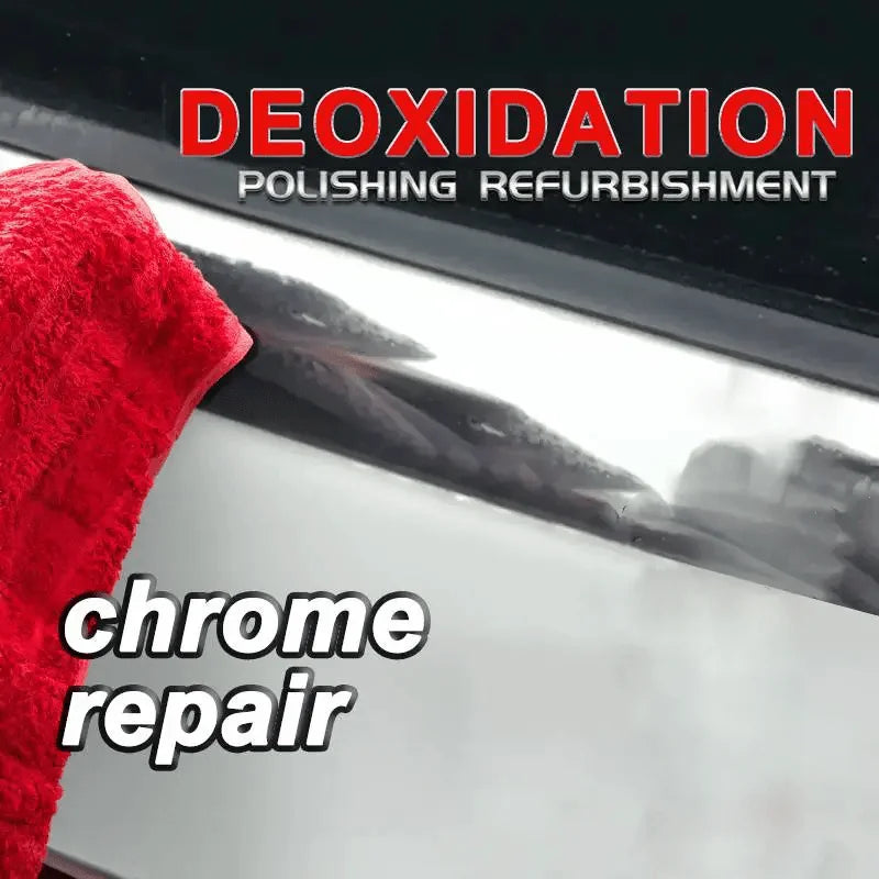 Chrome Restoration Paste for Vehicles - Oxidized Trim & Emblem Cleaner with Application Sponge