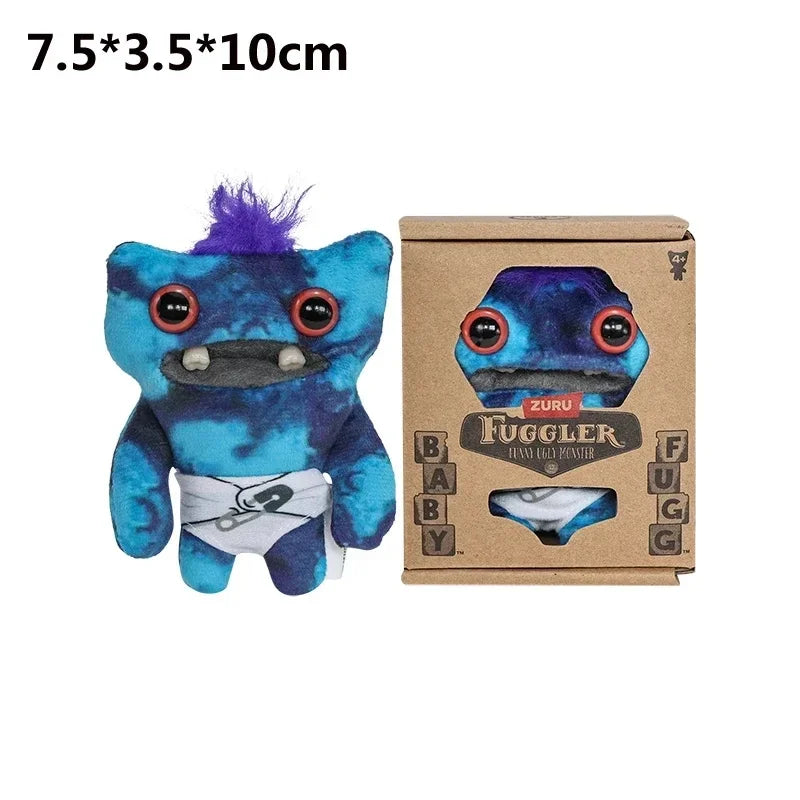 Fuggler Plush Baby Series Mr. Needles – Funny Ugly Monster Stuffed Doll, Munch Rabid Rabbit Wide-Eyed Weirdo Soft Toy 9cm