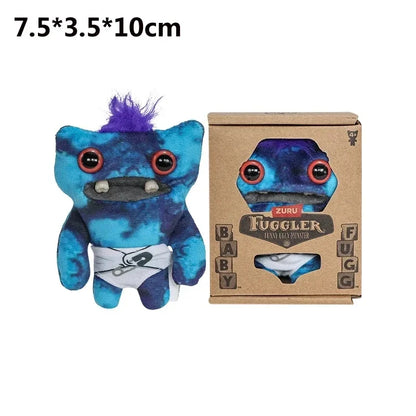 Fuggler Plush Baby Series Mr. Needles – Funny Ugly Monster Stuffed Doll, Munch Rabid Rabbit Wide-Eyed Weirdo Soft Toy 9cm