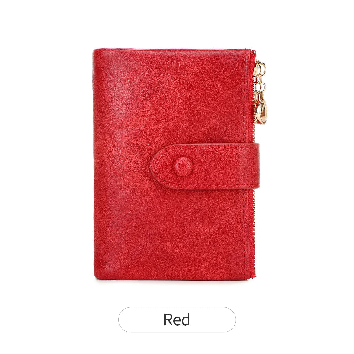 Minimalist Women’s Short Wallet – Large Capacity Triple-Layer Double Zipper Card Holder & Money Bag
