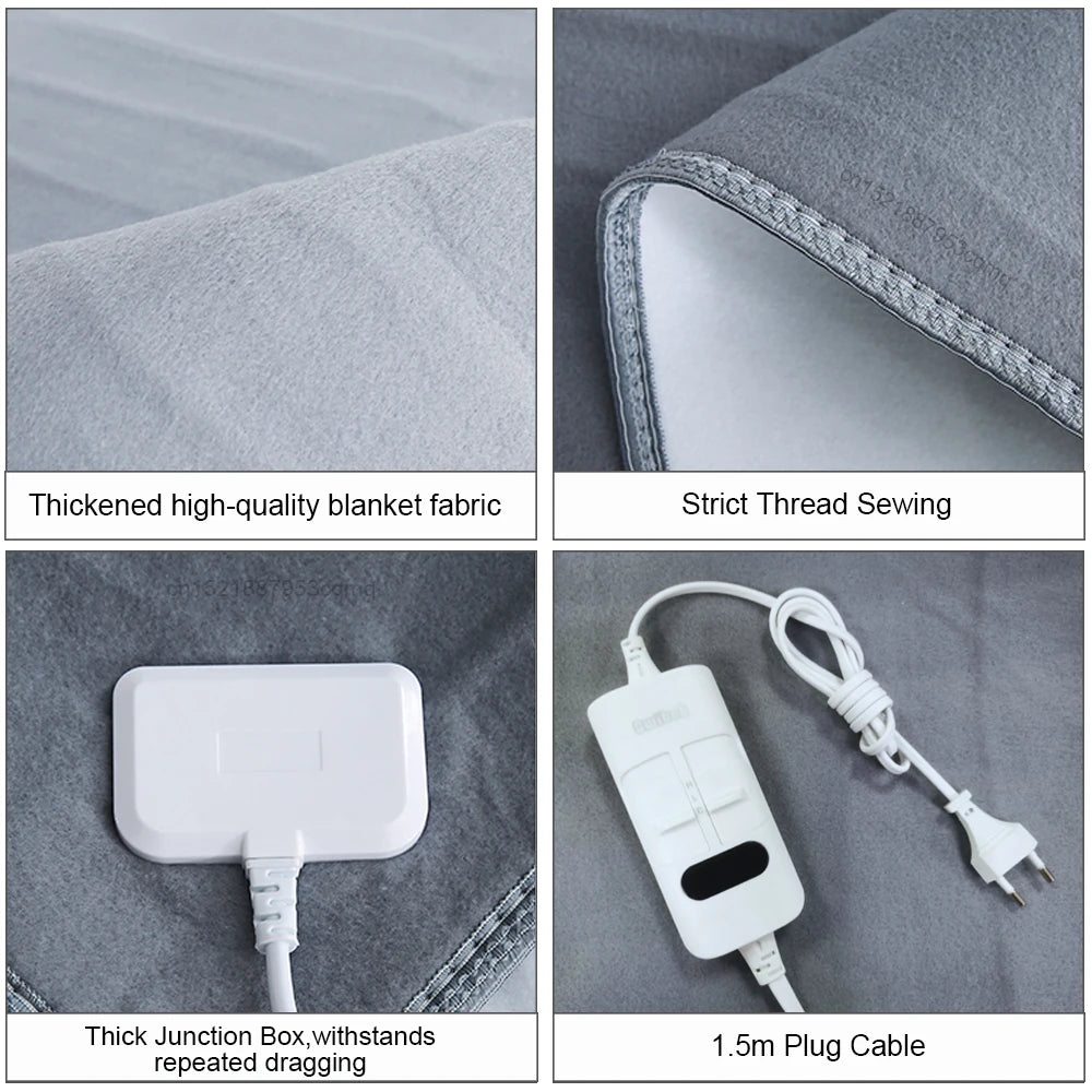 220V Electric Heating Blanket – Thicker Thermal Mattress with Automatic Thermostat for Body Warmth and Room Comfort