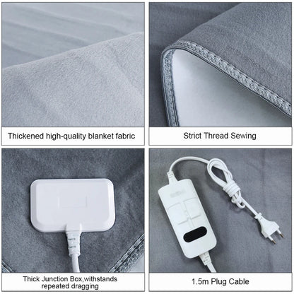 220V Electric Heating Blanket – Thicker Thermal Mattress with Automatic Thermostat for Body Warmth and Room Comfort