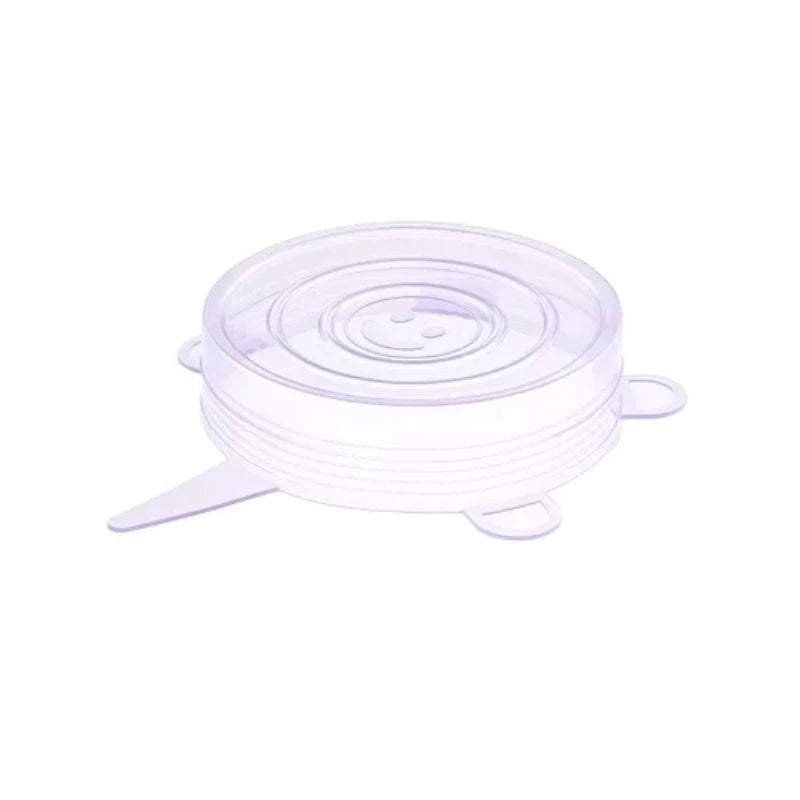 Silicone Stretch Can & Jar Lids (6PCS) – 2.6 Inch Food-Safe Reusable Covers for Yogurt, Bowls & Containers