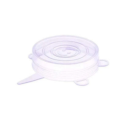 Silicone Stretch Can & Jar Lids (6PCS) – 2.6 Inch Food-Safe Reusable Covers for Yogurt, Bowls & Containers